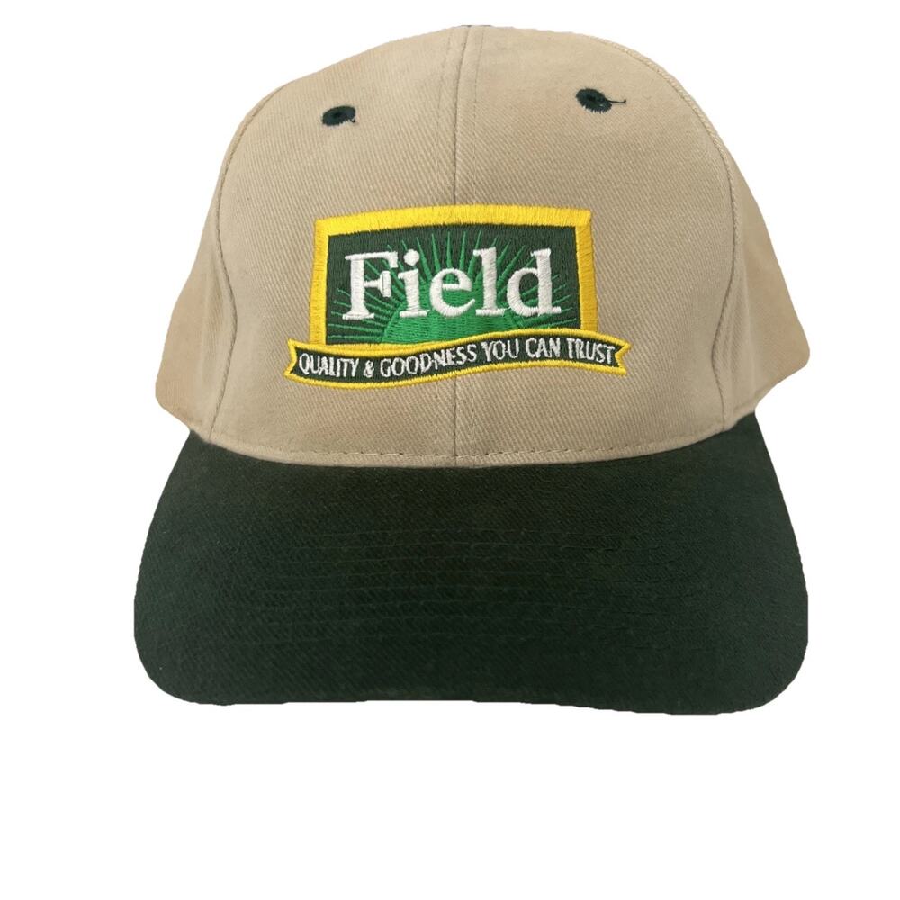 Vintage Field Hot Dogs Bologna Strapback Adjustable Beige Green Hat Falcon